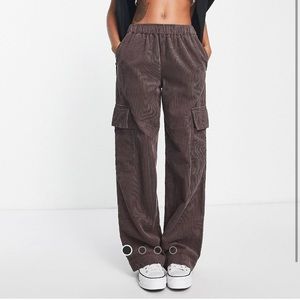 ASOS Cargo Corduroy Brown Pants